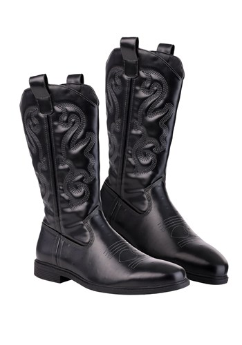 Men's Cowboy Black Costume Boots