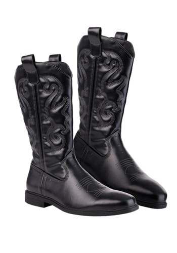 Mens Cowboy Black Costume Boots