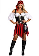 Womens Captain Corset Pirate Dress Costume