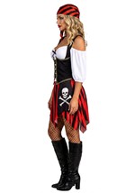 Womens Captain Corset Pirate Dress Costume Alt 2