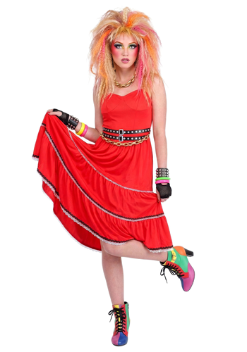 Womens Fun 80s Icon Dress Costume Main 1