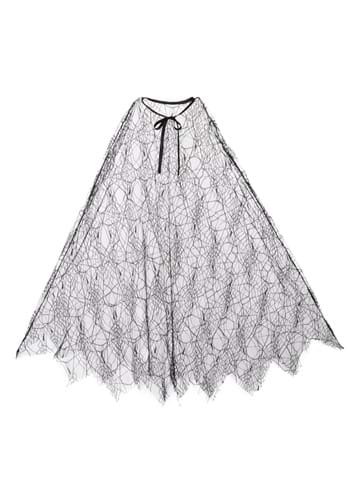 Adult Sheer Black Cobweb Costume Cape