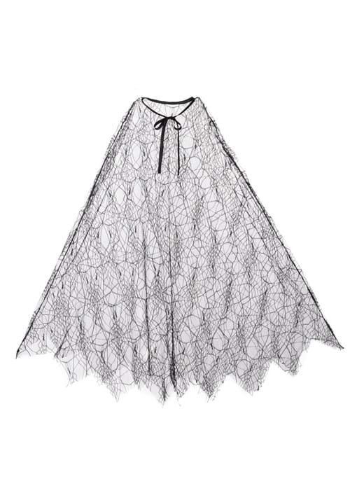 Adult Sheer Black Cobweb Costume Cape