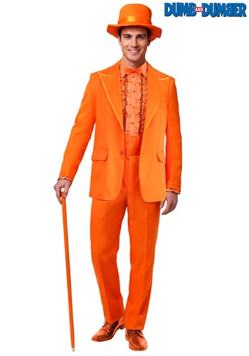 Men's Deluxe Dumb and Dumber Lloyd Christmas Orange Costume