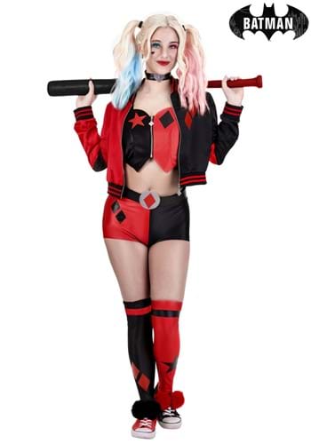 Womens Harley Quinn Deluxe Costume Outfit