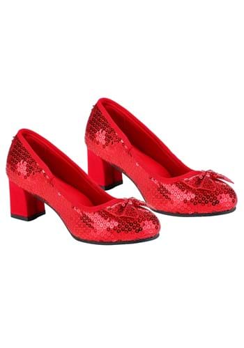 Red Sequin Womens Costume Shoes