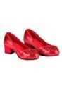 Red Sequin Girls Costume Shoes