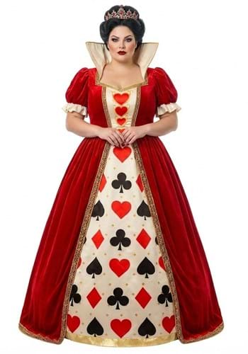 Plus Size Refined Queen of Hearts Womens Costume