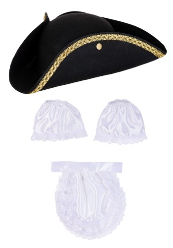 Colonial Tricorn Hat Accessory Costume Kit