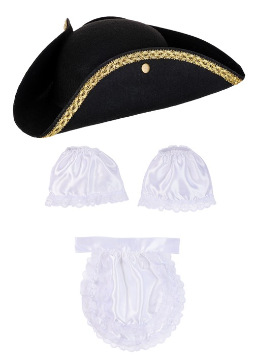 Colonial Tricorn Hat Accessory Costume Kit