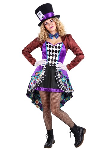 Womens Raving Mad Hatter Deluxe Costume