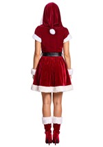 Womens Santa Claus Plush Costume Dress Alt 1