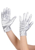 Metallic Silver Womens Costume Gloves Alt 2