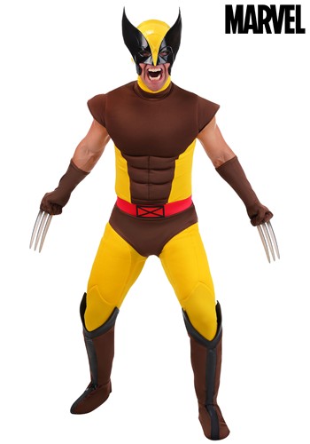 Adult Premium Marvel XMen Brown Wolverine Costume
