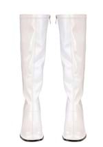 Womens Patent White Costume Gogo Boots Alt 1