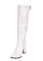 Womens Patent White Costume Gogo Boots Alt 3