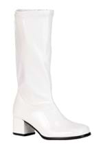 Girls Patent Costume White Gogo Boots