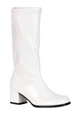 Girls Patent Costume White Gogo Boots