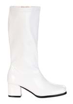 Girls Patent Costume White Gogo Boots Alt 1