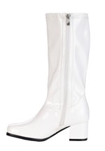 Girls Patent Costume White Gogo Boots Alt 3