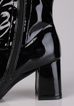 Womens Patent Black Costume Gogo Boots Alt 7