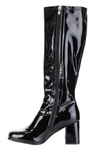 Womens Patent Black Costume Gogo Boots Alt 5