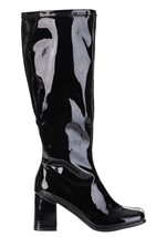 Womens Patent Black Costume Gogo Boots Alt 4