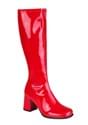 Womens Red Patent Gogo Costume Boots