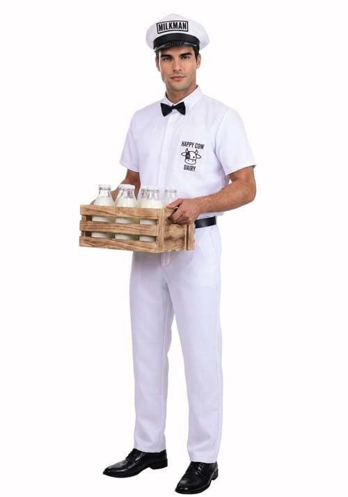 Classic 1950s Milkman Costume for Men