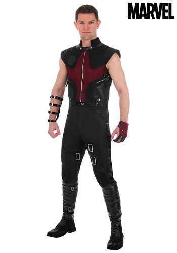 Mens Marvel Avengers Hawkeye Deluxe Costume Main 1