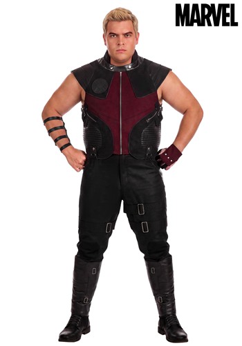 Plus Marvel Avengers Deluxe Hawkeye Mens Costume Main 1