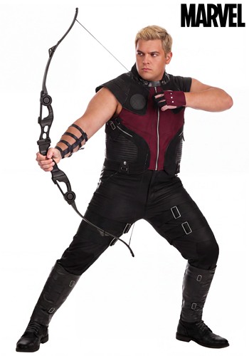 Plus Marvel Avengers Deluxe Hawkeye Mens Costume
