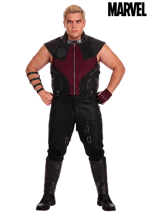 Plus Marvel Avengers Deluxe Hawkeye Mens Costume Main 1