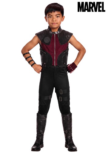 Boys Deluxe Marvel Avengers Hawkeye Costume Main 1