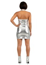 Silver Secret Agent Cyborg Costume for Women Alt 1