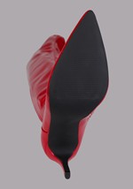 Womens Thigh High Red Patent Boots Alt 6