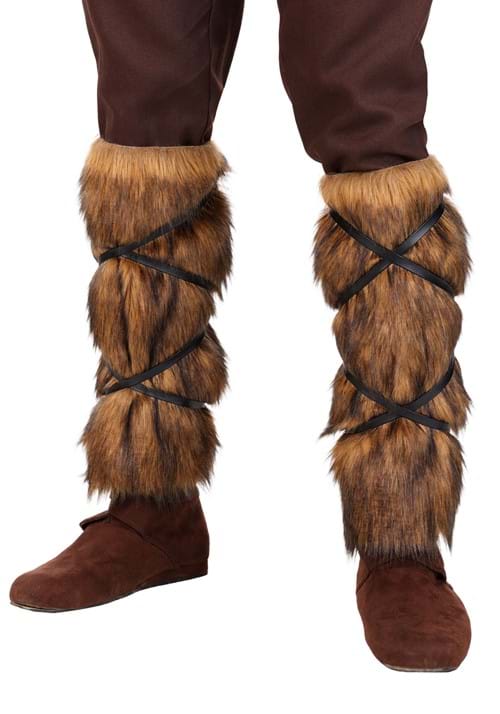 Adult Medieval Fur Costume Leg Wraps
