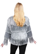 Womens Silver Fringe 1970s Jacket Costume Alt 3
