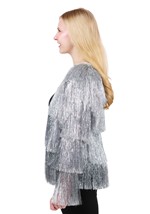 Womens Silver Fringe 1970s Jacket Costume Alt 4