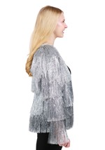 Womens Silver Fringe 1970s Jacket Costume Alt 5
