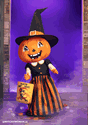 Animatronic Gourdgeous the Vintage Pumpkin Witch 1