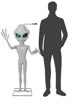 4.5 Ft. Little Grey Man Alien Animatronic Decorati Alt 7