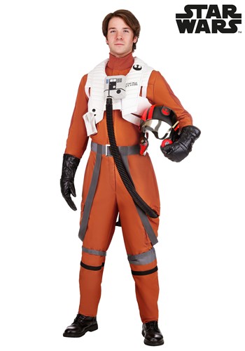 Mens Star Wars Deluxe Poe Dameron Costume Pilot
