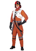 Mens Star Wars Deluxe Poe Dameron Costume Pilot Alt 1