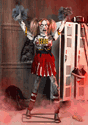Animatronic Dead Squad Debbie Zombie Cheerleader 1