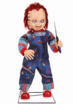 3.5FT Universal LED Scarred Chucky Animated Decoration gif