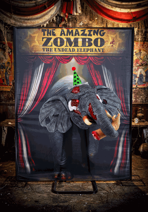 3FT Actormatronic Zombo the Undead Elephant Decoration