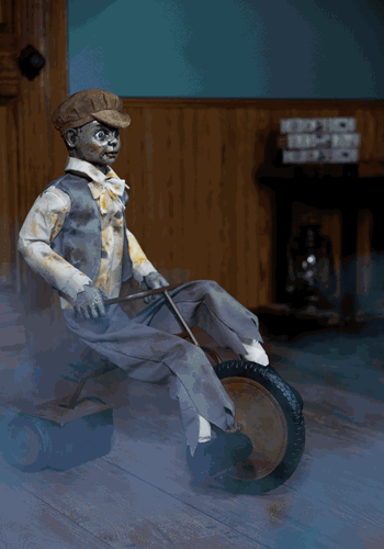 2.5FT Animatronic Wheels McGee the Tricycle Doll Decoration