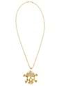 Gold Skull and Crossbones Costume Pirate Necklace