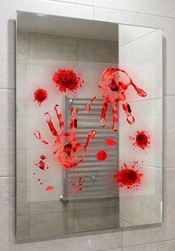 Window Cling Bloody Handprint Decoration